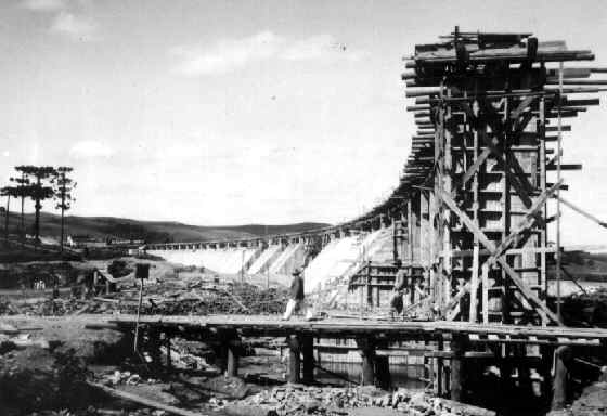 Foto da Barragem do Salto em 1948